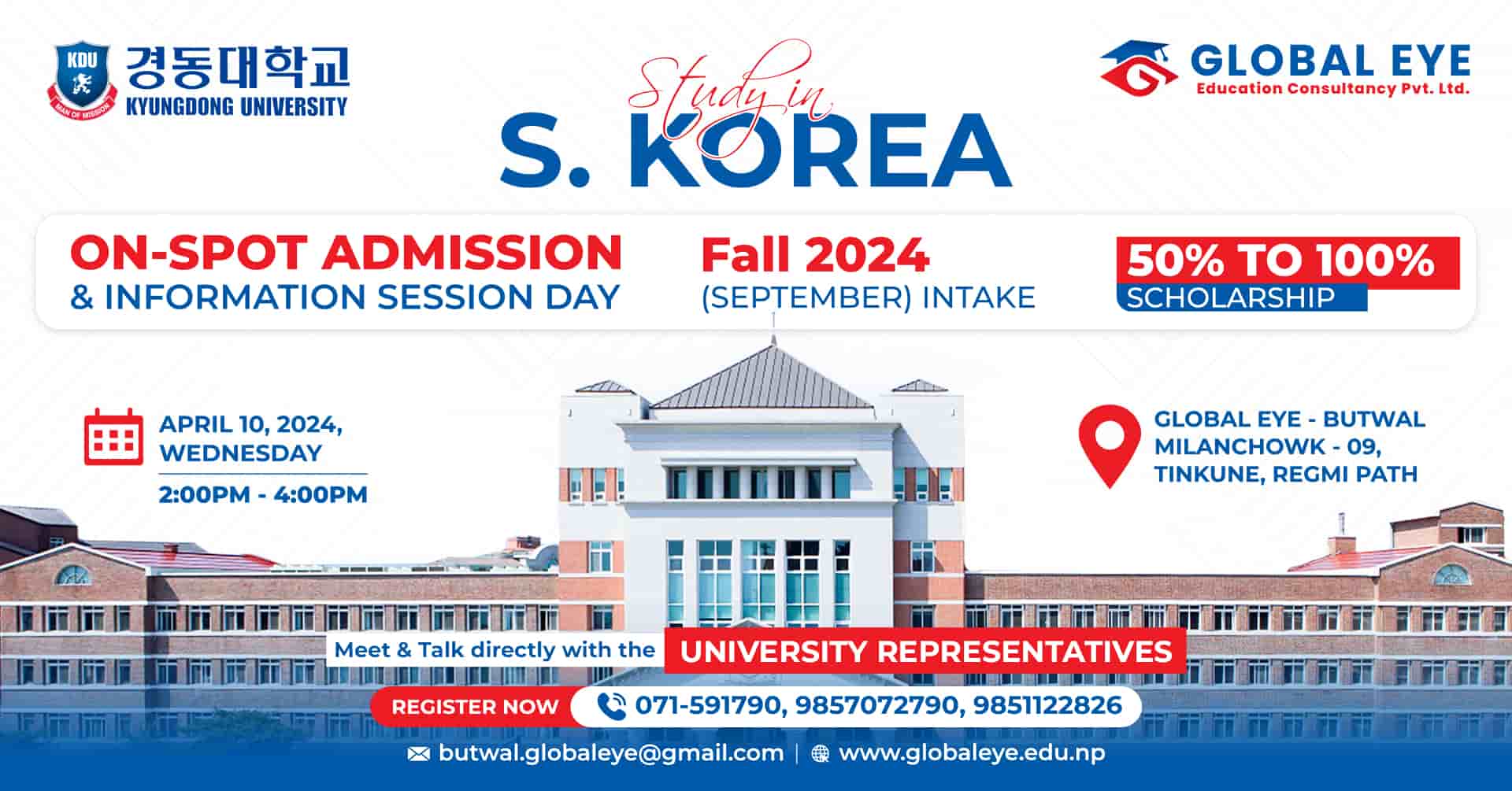 Kyungdong University On Spot Admission & Information Session Day